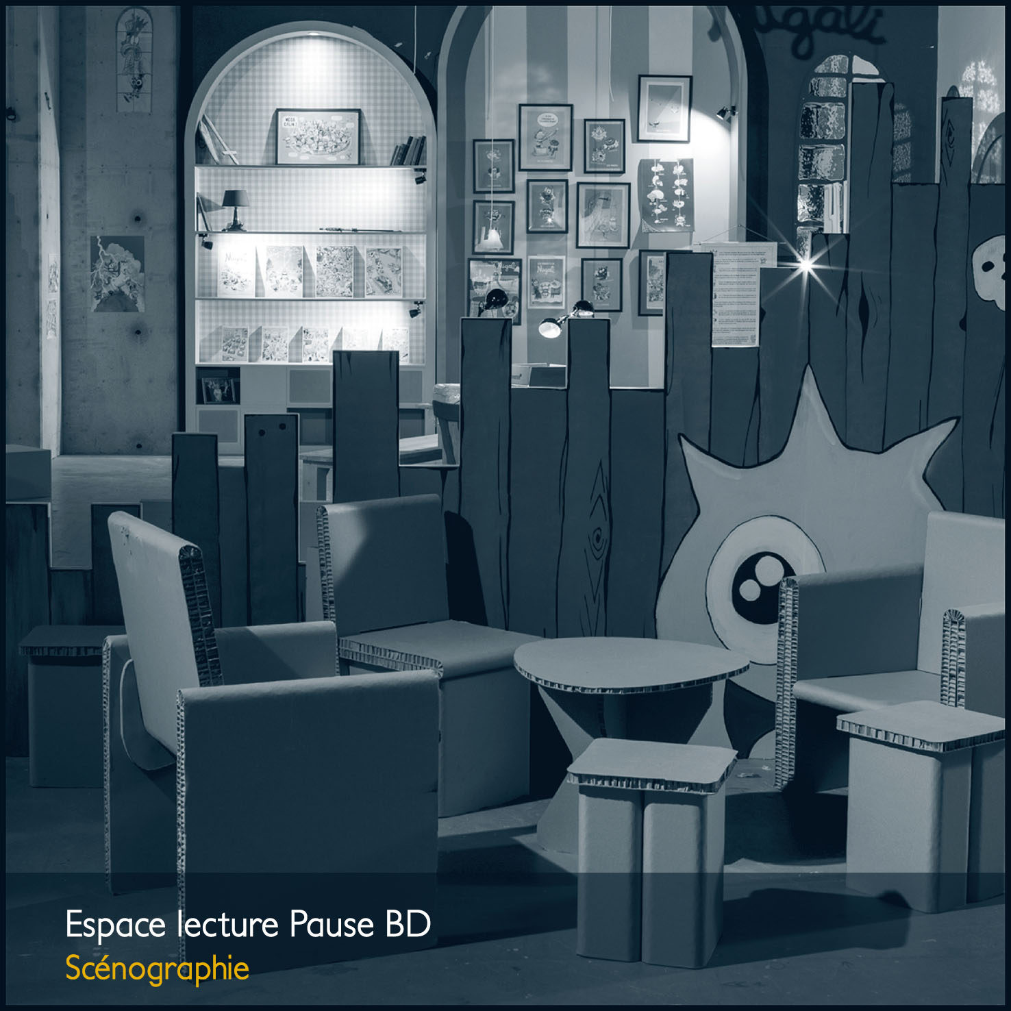 espace lecture pause BD fIBD Angouleme scenographie