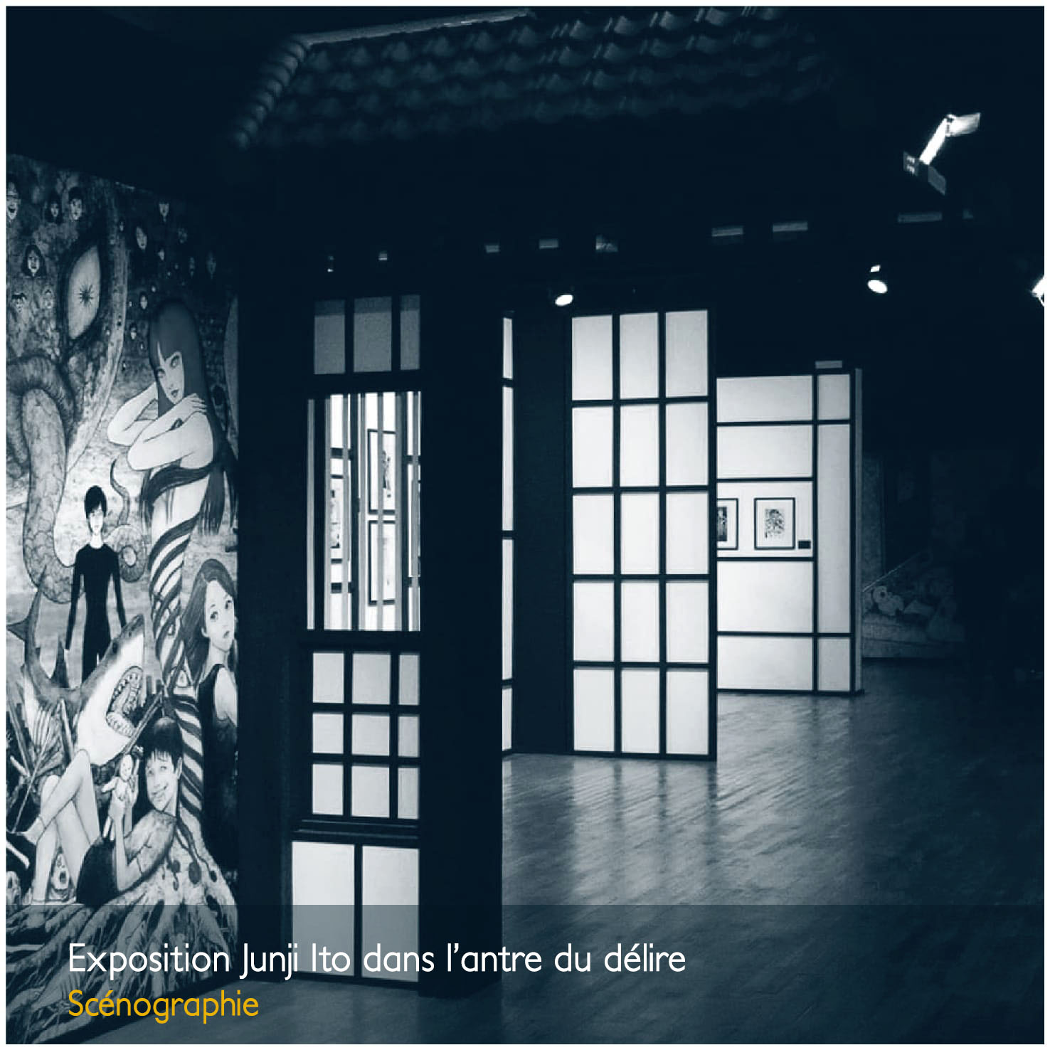 exposition junji ito dans l'antre du délire scénographie