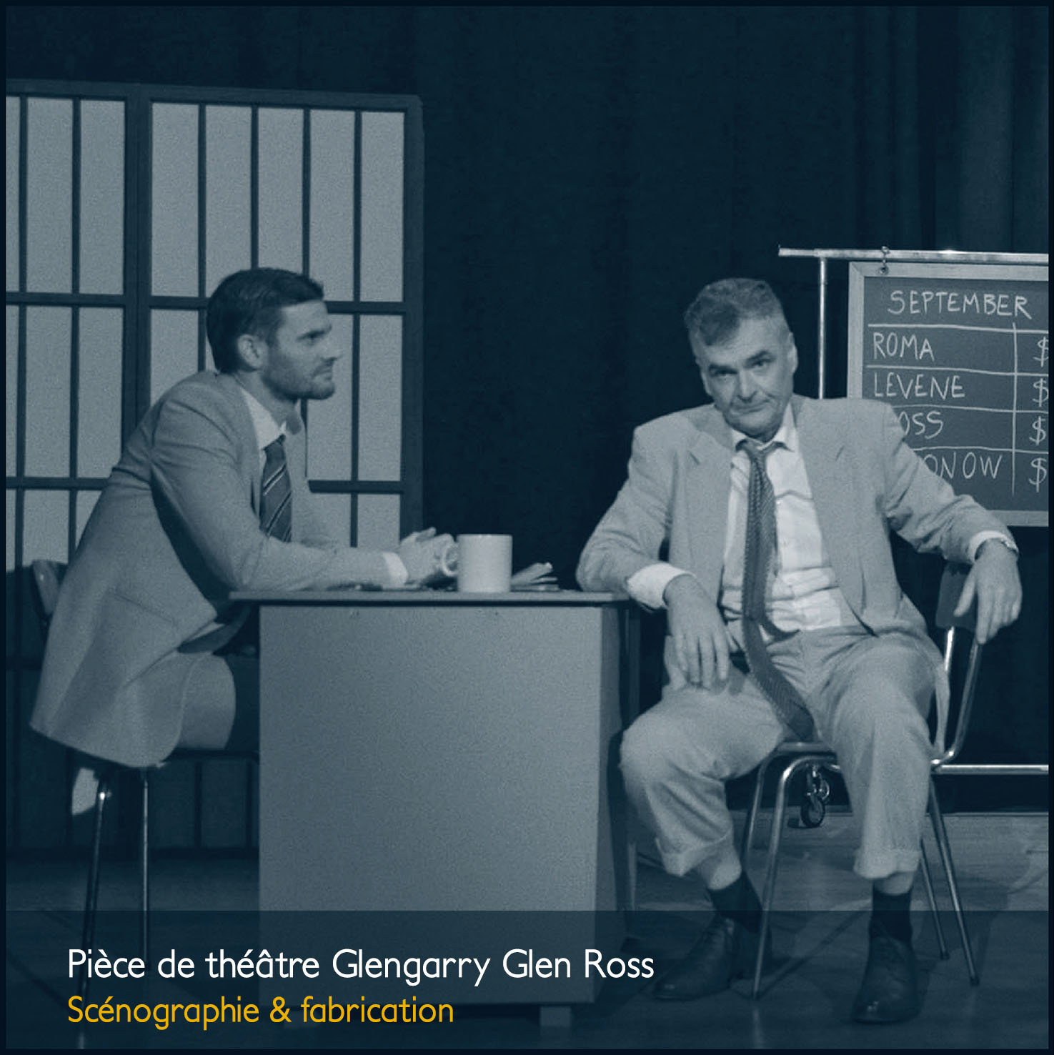 pièce de theatre glengarry glen ross scénogrpaphie et fabrication